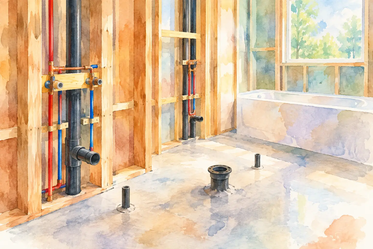 Bathroom Plumbing Rough In: What Happens First