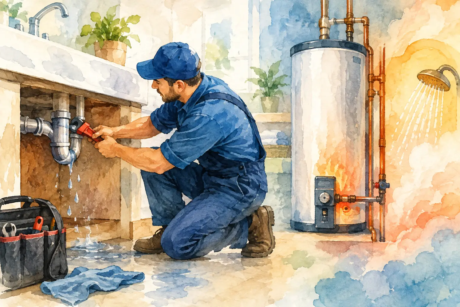 Same Day Plumber Help for Leaks and No Hot Water